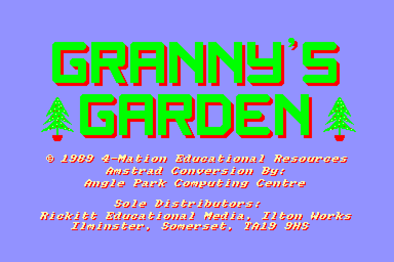 Granny's garden by Satchel software on Amstrad CPC (1987)